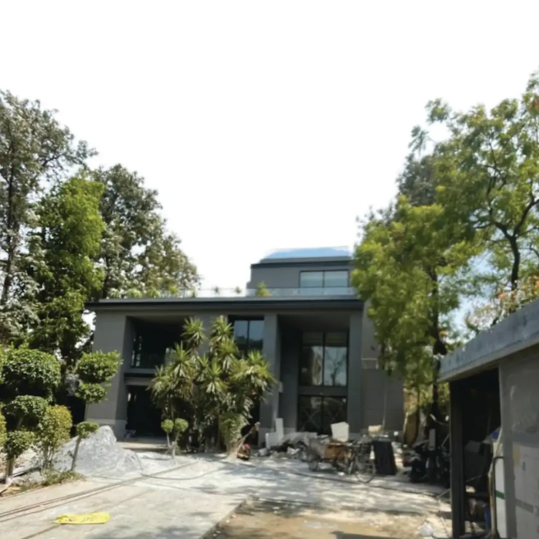 modern tropical builder floor exterior vasant kunj