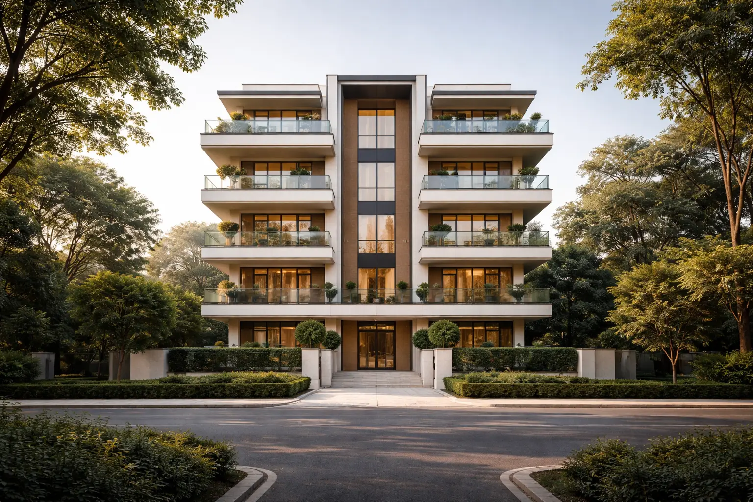 builder floors at Vasant Kunj exterior elevation