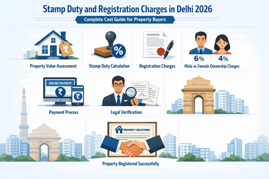 Stamp Duty 2026 | Rana Infra Gift deed in Delhi for a builder floor, showing the land share and acceptance clauses